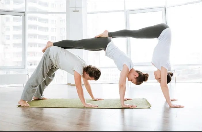 Yoga Poses For Three People Doing Acroyoga (Easy, Intermediate, and Challenging Poses)